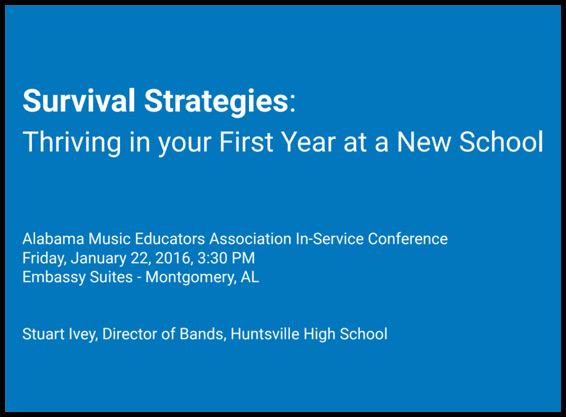 Alabama Music Educators Association Presentation