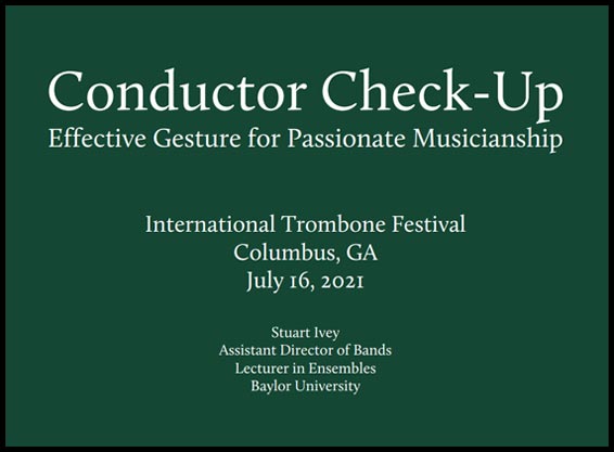 International Trombone Festival Presentation